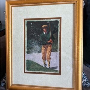 The Art of Golf - The Sand Wedge by Glen Green Framed